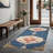 GLN Rugs Vintage Collection - Machine Washable Area Rug, Vintage Washable Rug, Non Slip Area Rug, Low Pile Living Room Rug, Bedroom Rug, Bathroom Rug - Easy Clean (Blue and Multicolor Rug)-66446142