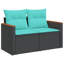 Ensemble de canapé de patio avec coussins 5 pièces Ebern Designs-317268007