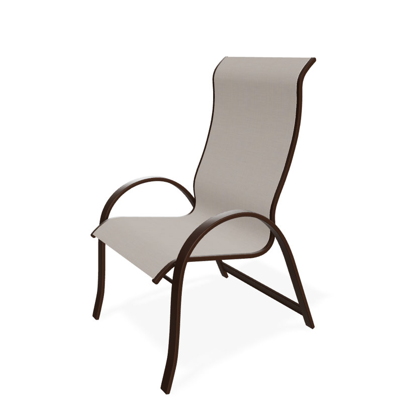 Chaise de patio empilable Hirotaka Supreme, Naturel, Kona texturé