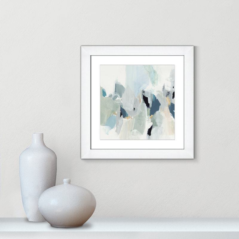 «Little Talks II» par Isabelle Z - reproduction d'art sur toile, H 27,5 po x l 27,5 po, Papier dans un cadre photo, Blanc