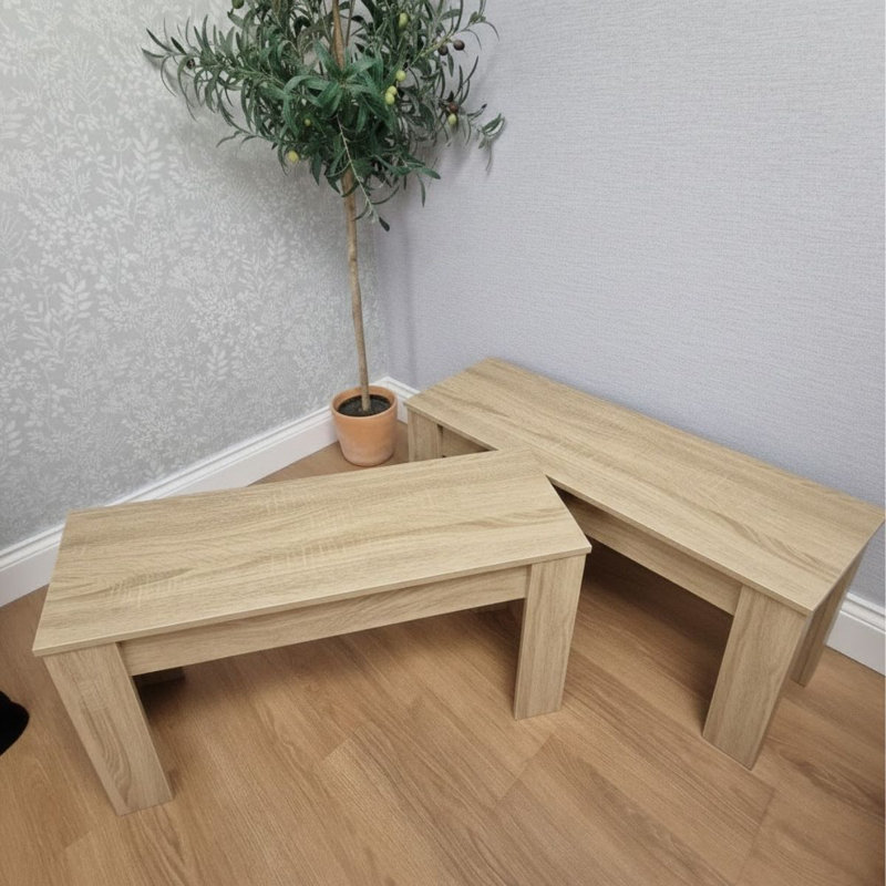 Dining Set of 2 Benches, Gold