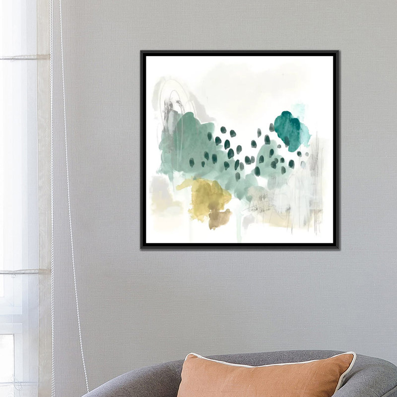 « rain cloud ii », impression sur toile, H 18 po x l 18 po x P 1,5 po, Toile avec cadre noir, Pas de tapis