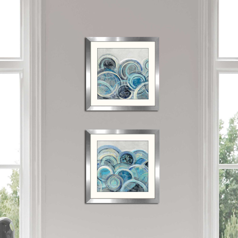 Silvia Vassileva «Variation Blue Grey II», impression sous verre