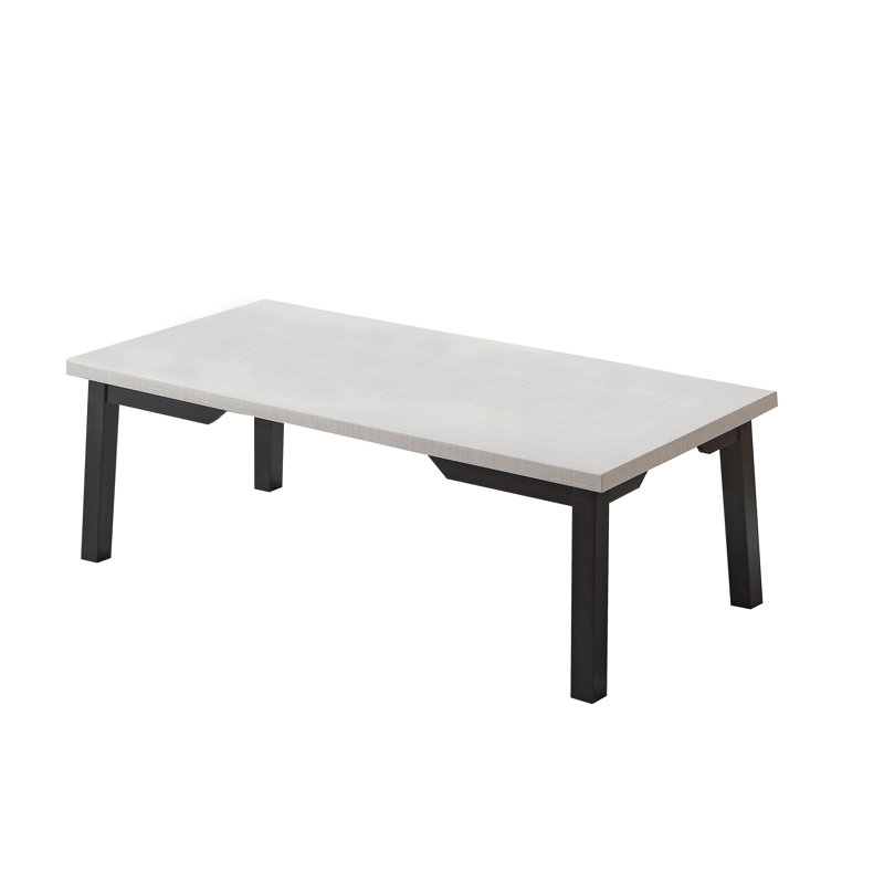 Ensemble de 3 tables basses et 2 tables de bout rectangulaires, Noir/gris