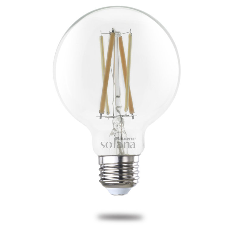 8 watts (équivalent de 60 watts), del g25, ampoule smart non-dimm, e26 réglable/base moyenne (standard)