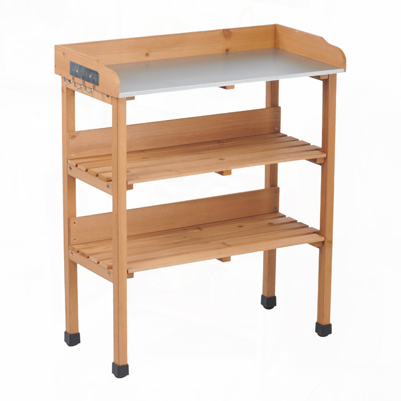 Table de travail en bois, Marron clair
