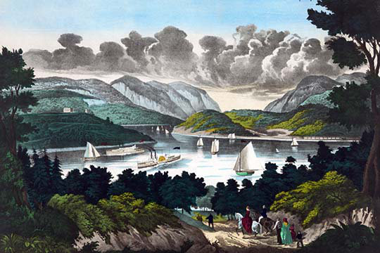 Voir sur le hudson-west point-impression d’art graphique, H 44 po x l 66 po