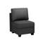 Canapé modulaire convertible avec 4 sièges en lin gris, fonction de rangement, coussins rembourrés en mousse à mémoire de forme, 27 po, structure en bois massif pour une vie décontractée - assise en lin, assise, rembourrée, configuration de pièce