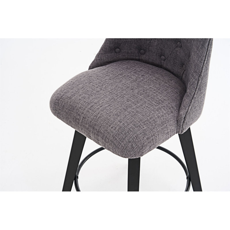 Ensemble de 2 tabourets de bar pivotants, Dark Grey
