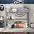 Diamonde Twin Loft Bed Frame W/desk Angled And Built-in Ladder Solid Wooden Frame Gray