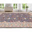 Hand Knotted Wool Area Rug in Navy And Green