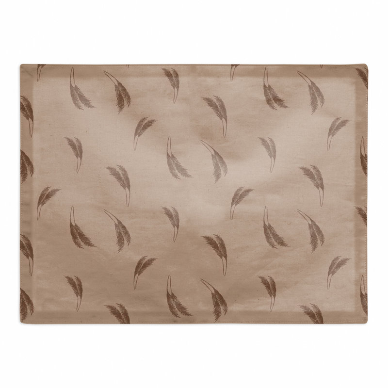 Napperon Feather Grass, Orange / rouille