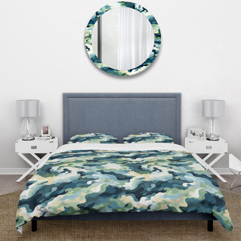 Dreamy Camouflage I - Ensemble de housse de couette camouflage - Microfibre de polyester
