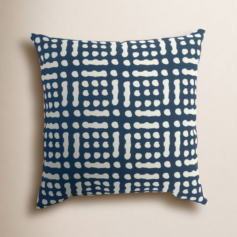 Coussin Winsor, H 20 po x l 20 po x P 5 po, Bleu / neutre