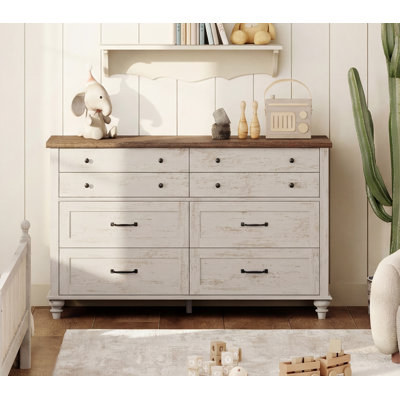 Commode pour enfants avec 8 tiroirs, commode pour chambre d'enfant, vestibule