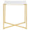 Amelia Stone Cross Legs End Table