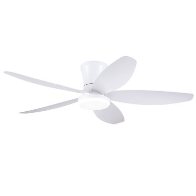 36/42/48" Flush Mount Low Profile Ceiling Fan With Light And Remote,Quiet,Easy Install