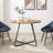 Perryville Modern Curved X-Base Round Dining Table