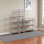 Metzler Graphite Metal and Brown Wood 3-Pc Shelving Set, 60.8" H X 73.71" W X 11.86" D