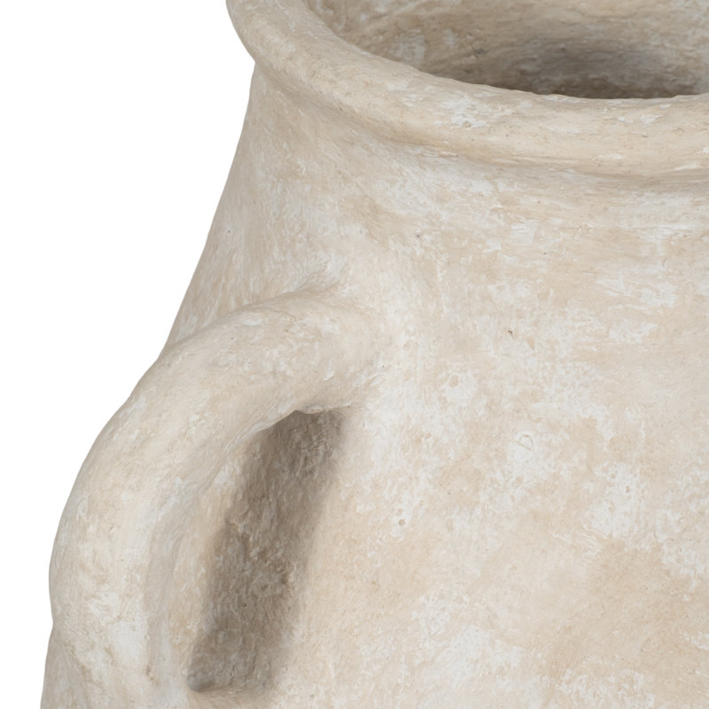 Vase en terre cuite Beesan, H 32 po x l 18 po x P 18 po, Blanc