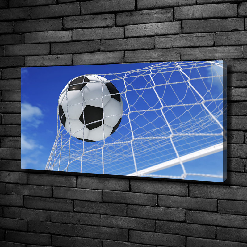 Ball in the Goal 1 Piece Wrapped Canvas Wall Art