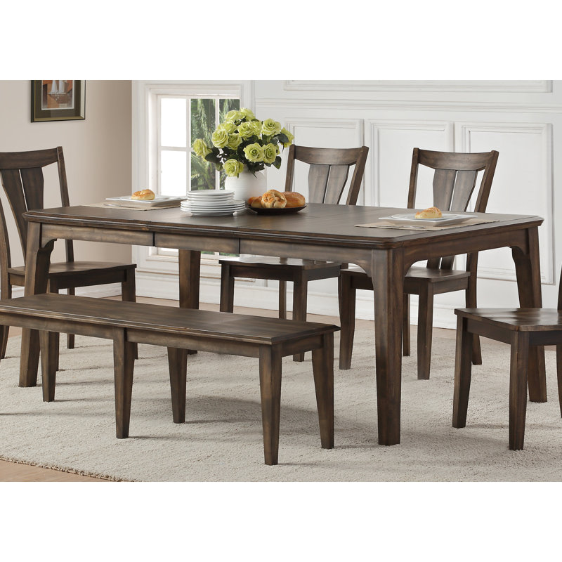 Extendable Solid Wood Base Dining Table