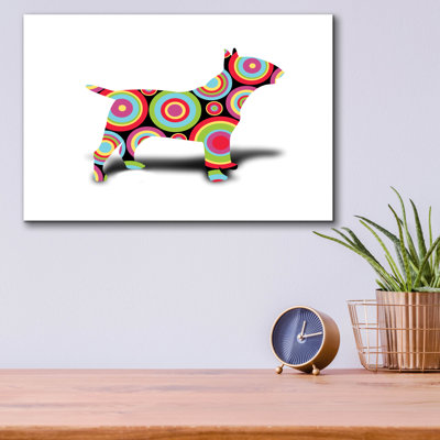 Art mural en verre Winston Porter «Bull Terrier Pop» par Mark Ashkenazi ACR-47266