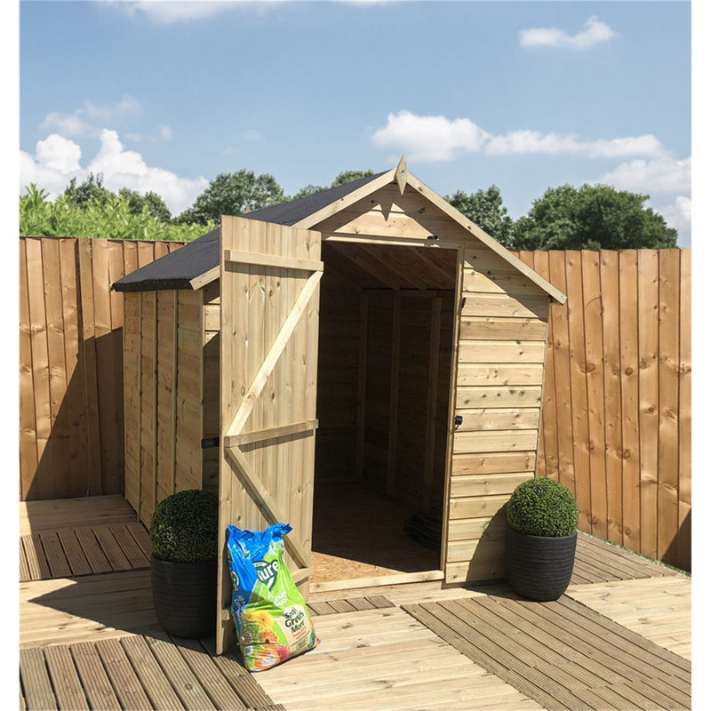 Kahrama 8ft. W x 12ft. D Solid Wood Garden Shed