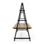 Table de salle à manger en bois avec support pour plante - L 88,5 po x P 39,5 po, H 80 po, métal avec couleur 80,0 po, + métal, assemblage requis