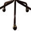 Chaise de bureau pivotante vintage noire avec garniture cloutée-577682925