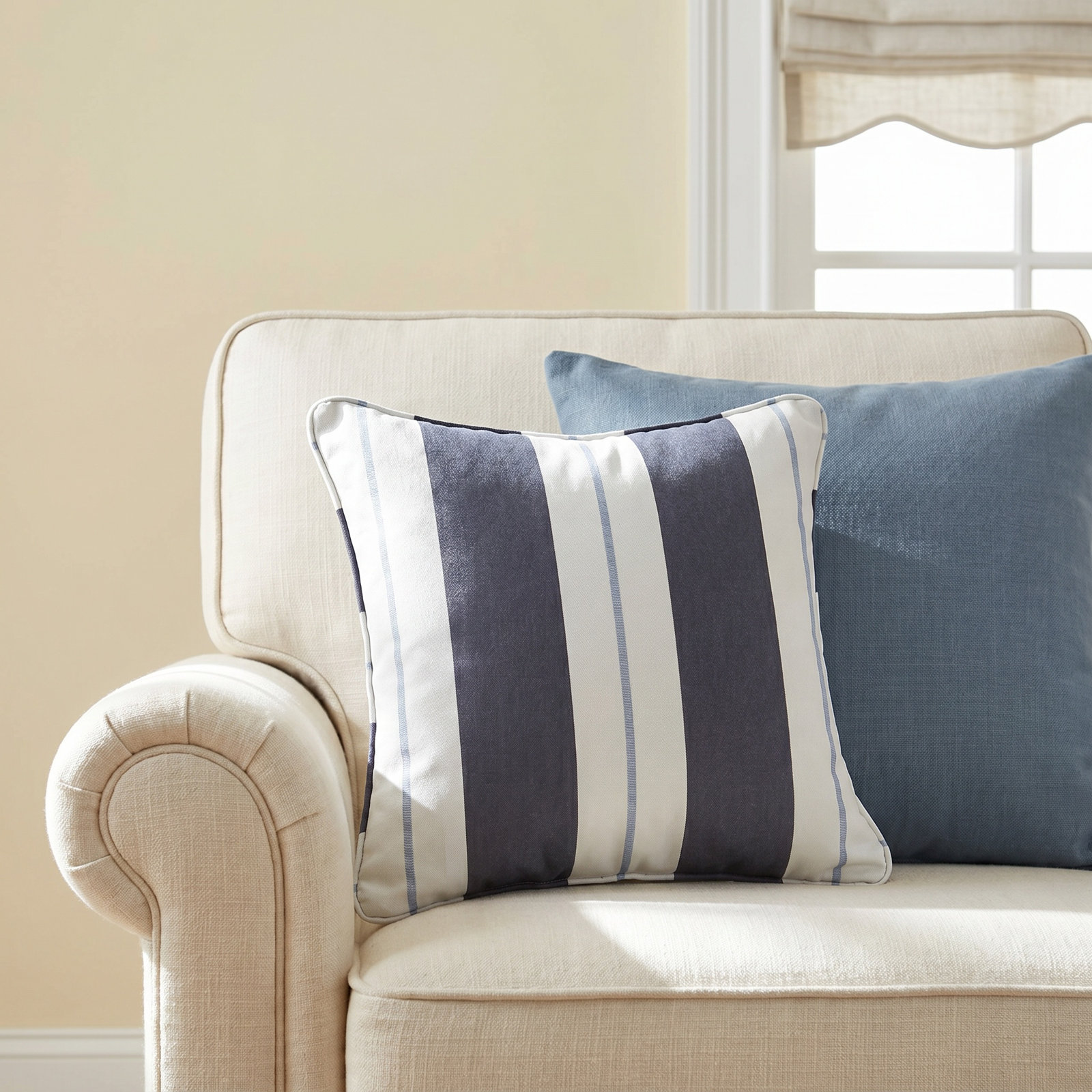 Gazelle Throw Pillow, Blue, 16" x 16"
