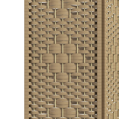 5.6' Room Divider Privacy Screen. Natural Hand-Woven Style. Enhances In Home. With Wood Frame, Woven Paper. Foldable For Easy Storage. No Assembly Required Folding Divider. Living Room, Bedroom, Home