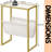 Menezes Gold Bedside Table, Small Side Table, Narrow Bedside Table, End Table, Slim Bedside Table