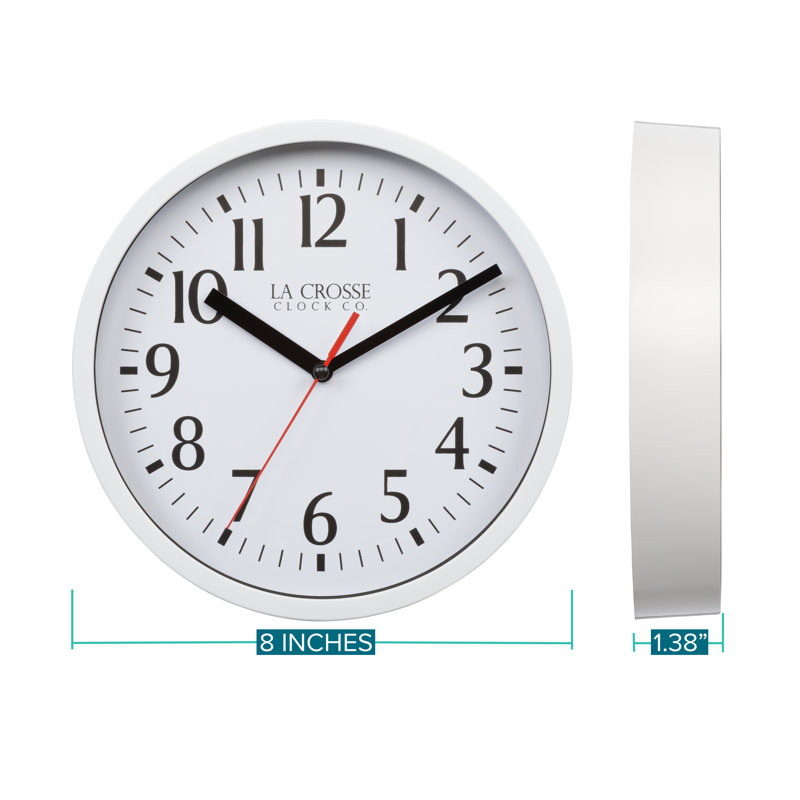 Horloge murale analogique La Crosse, Blanc