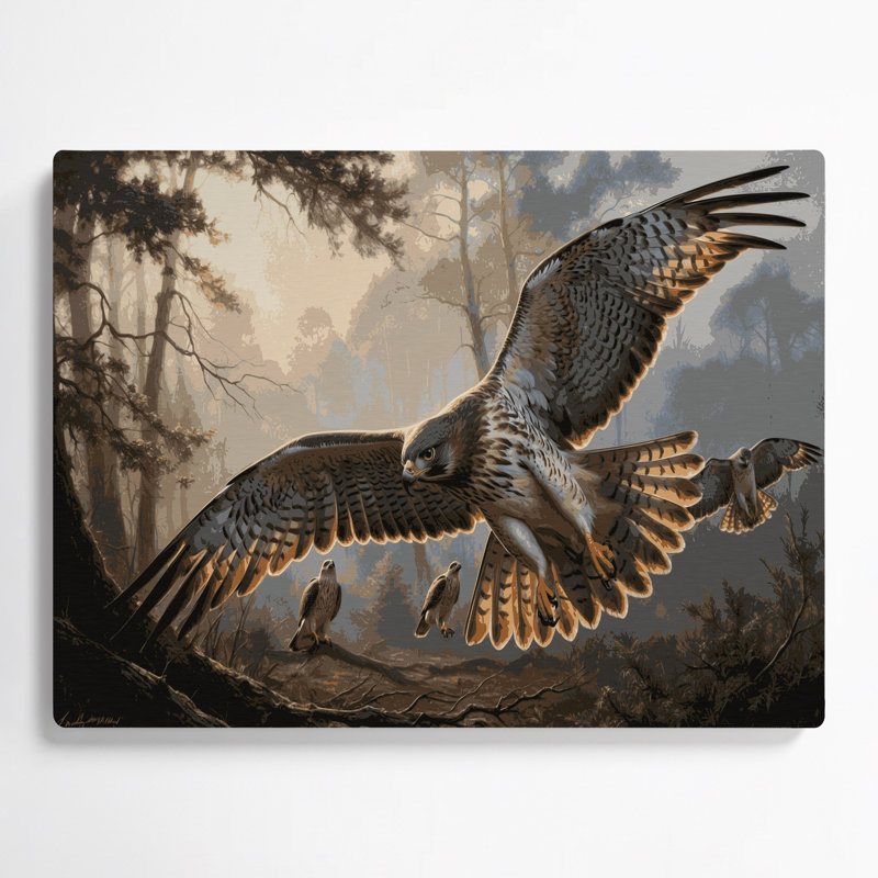 Art mural en métal oiseaux, Northern Goshawk, H 20 po x l 30 po