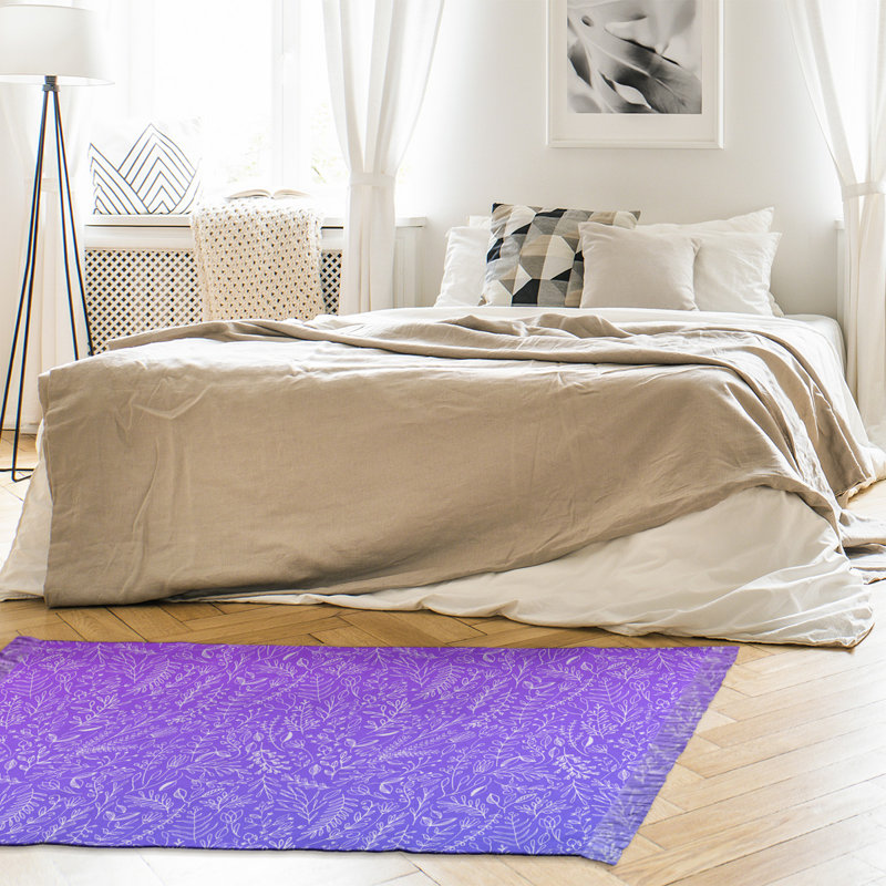 Tapis bleu/violet floral dégradé ditsy Mcguigan, Oui