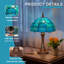 Lampe de table Tiffany 12 pouces style perles bleues en verre coloré