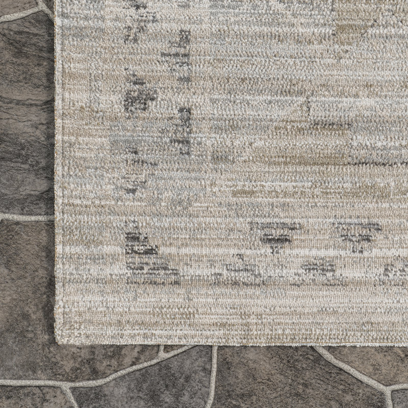 Aine Bordered Machine Washable Indoor/Outdoor Area Rug, Rectangle 3' x 5'