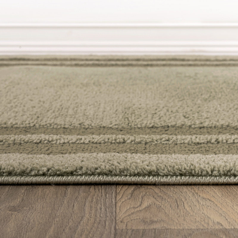 Tapis à poil long tissé à la main tissé à la main vert sauge, Vert, 7 pi 10 po x 10 pi