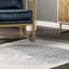 Tapis beige à motif géométrique abstrait Govea-577649848