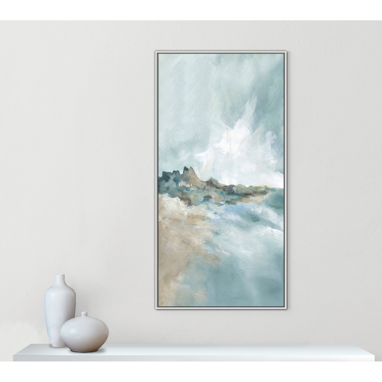 Sandpoint Print by Carol Robinson, 61.5" H x 31.5" W, White