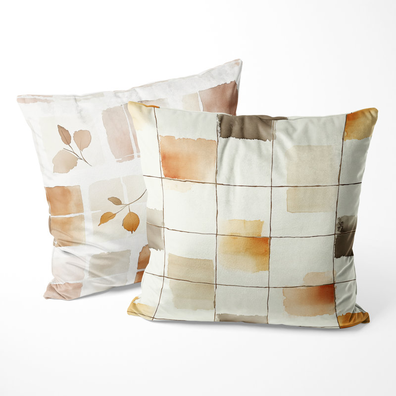 Coussin Plaid, H 20 po x l 20 po
