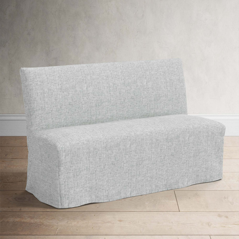 Ivanka Upholstered Bench, Zuma Pumice Textured Linen