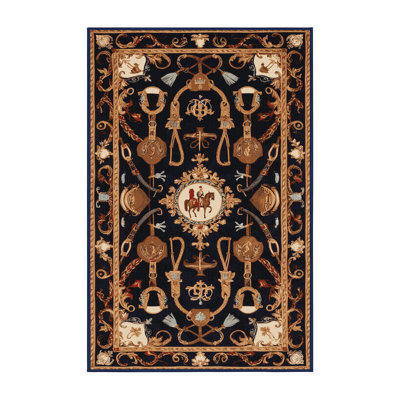 Machine Washable French Purple Area Rug