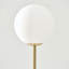 Lampe sur pied DEL moderne avec abat-jour rond en verre Luna-1554609531