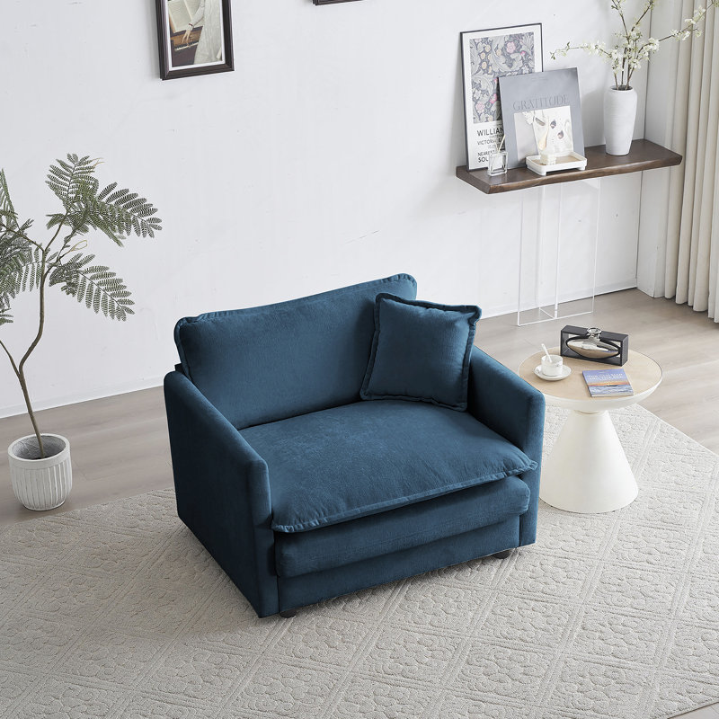 Fauteuil de lecture rembourré Comfy, Bleu