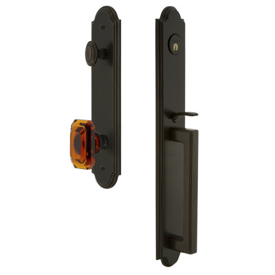 Complete Inactive Arc Dummy Handleset with Baguette Amber Knob and Rosette