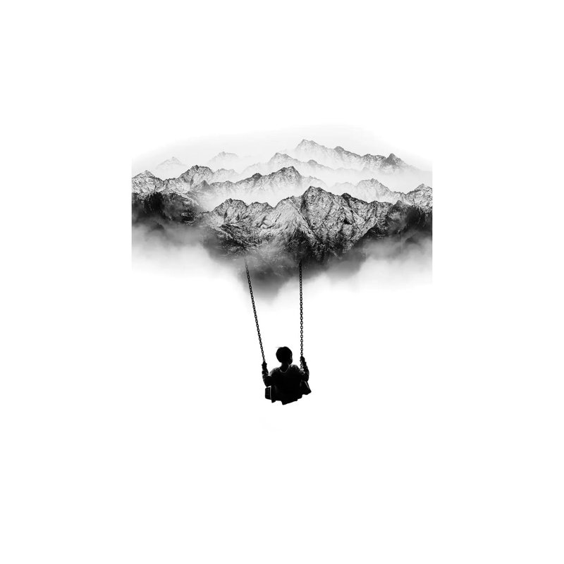 Mountain Swing by Stoian Hitrov - Gallery-Wrapped Canvas Giclée on Canvas, 66.04cm H x 45.72cm W, Wrapped Canvas
