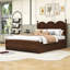 Grand lit Giavana avec tête de lit, rangement intégré et lit gigogne simple TG-96031183