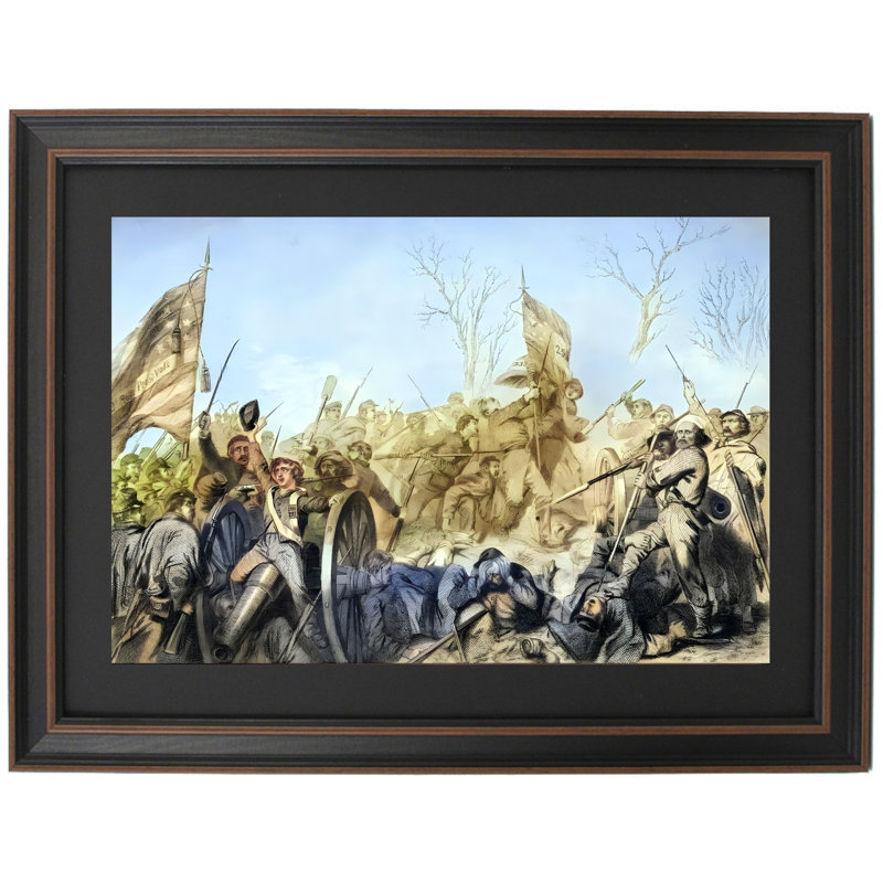 Prise du drapeau rebelle à la bataille de Murfreesboro par Alonzo Chappel, 24" W x 16" H